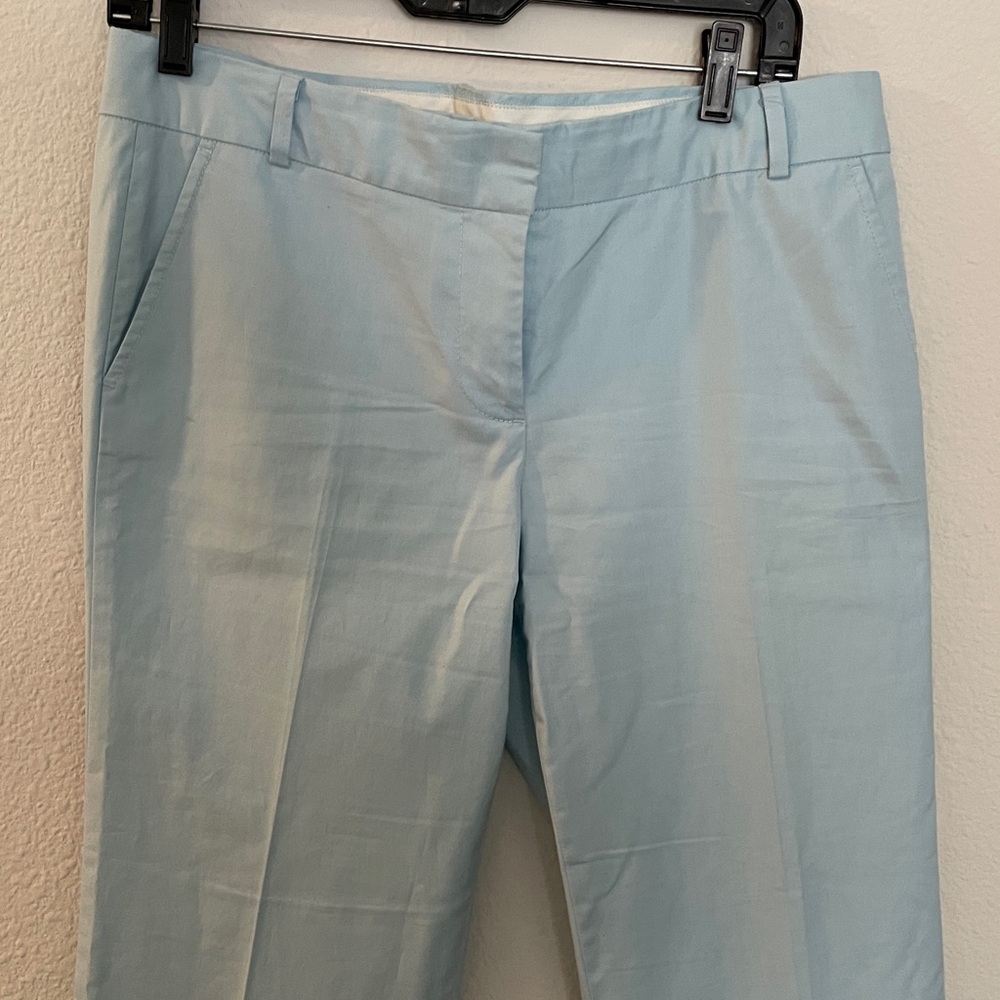 J. Crew Vintage Y2K Low Rise Wide-Leg Cuffed Pant Icy Pale Blue Size 8 - Picture 3 of 14